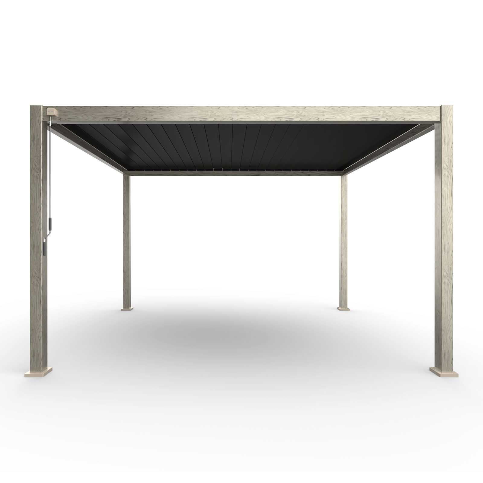 Nova <br> Titan Aluminium Pergola - 4m x 3m Rectangular - Wood Effect - - Image 4