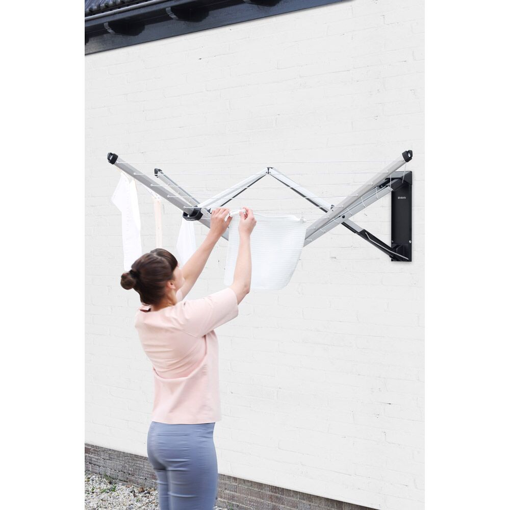 Brabantia WallFix Wall Mounted Dryer 24m Silver - Image 2