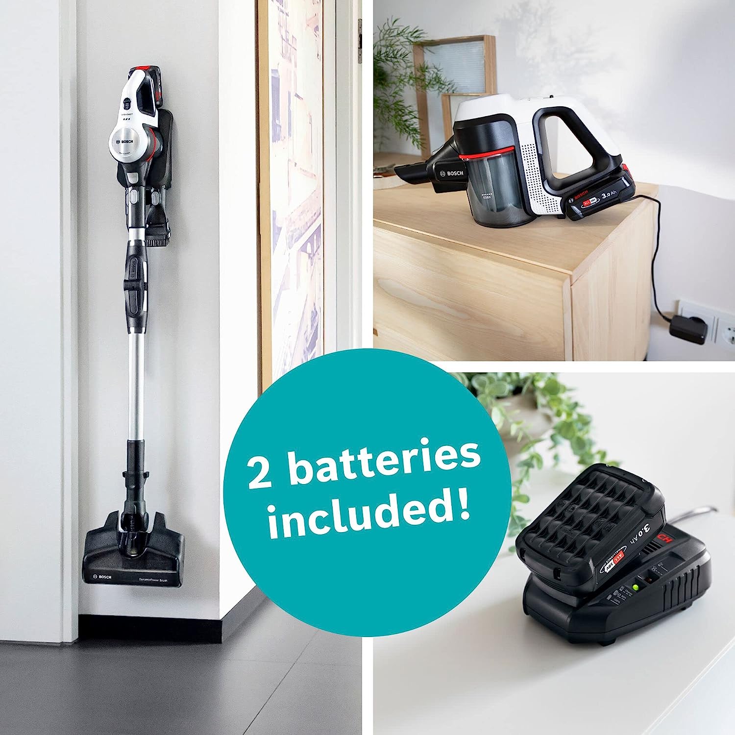 Bosch Unlimited 7 BCS712GB Up To 80 Min Run Time Cordless Vacuum Cleaner - White - Image 6