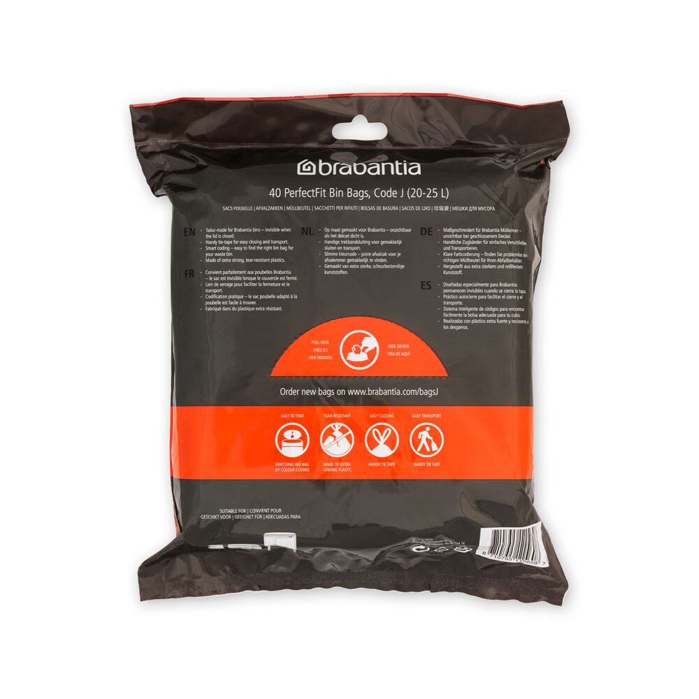 Brabantia 40 PerfectFit Bin Liners (J) 20-25L - Image 2