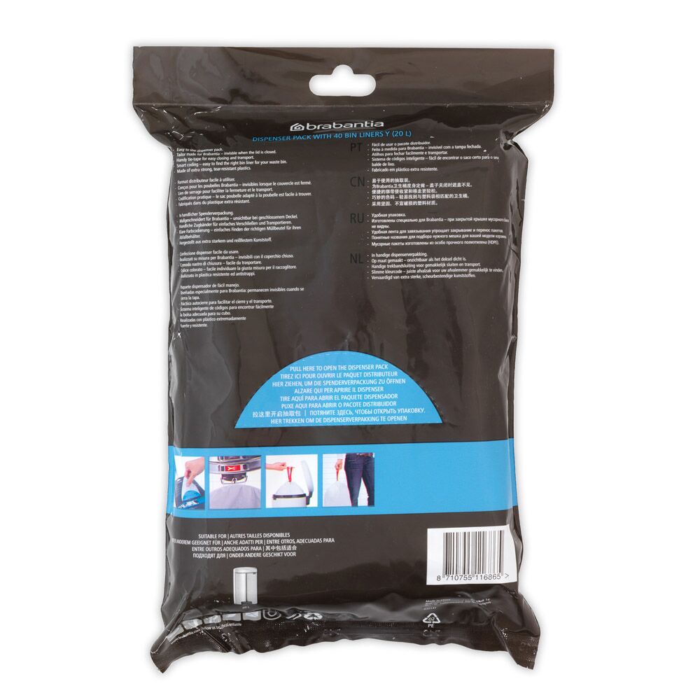 Brabantia 40 PerfectFit Bin Liners (Y) 20L - Image 2