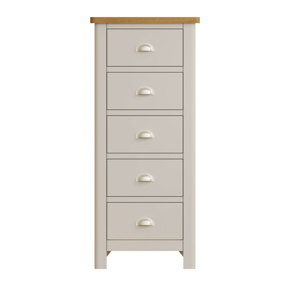 Raleigh 5 Drawer Narrow Chest Truffle - Image 4