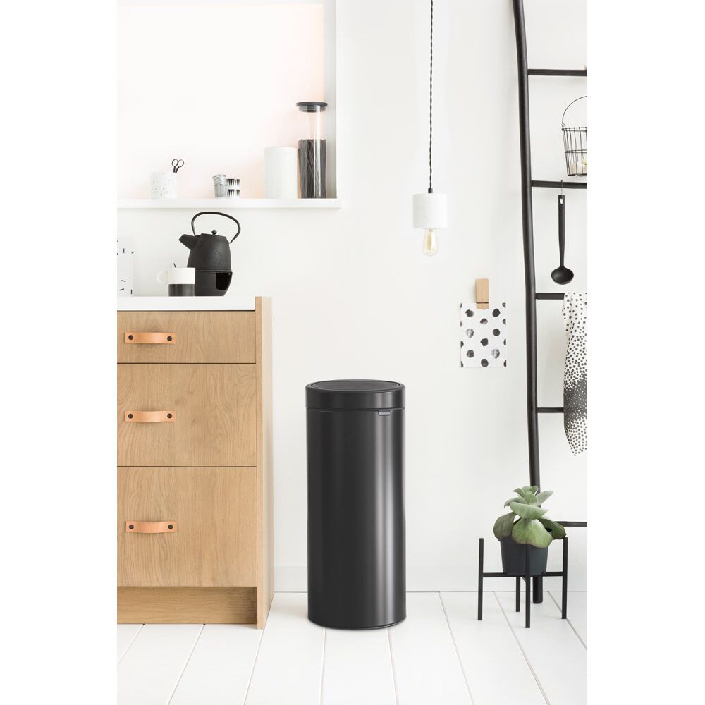 Brabantia Touch Bin 30L Matt Black - Image 4