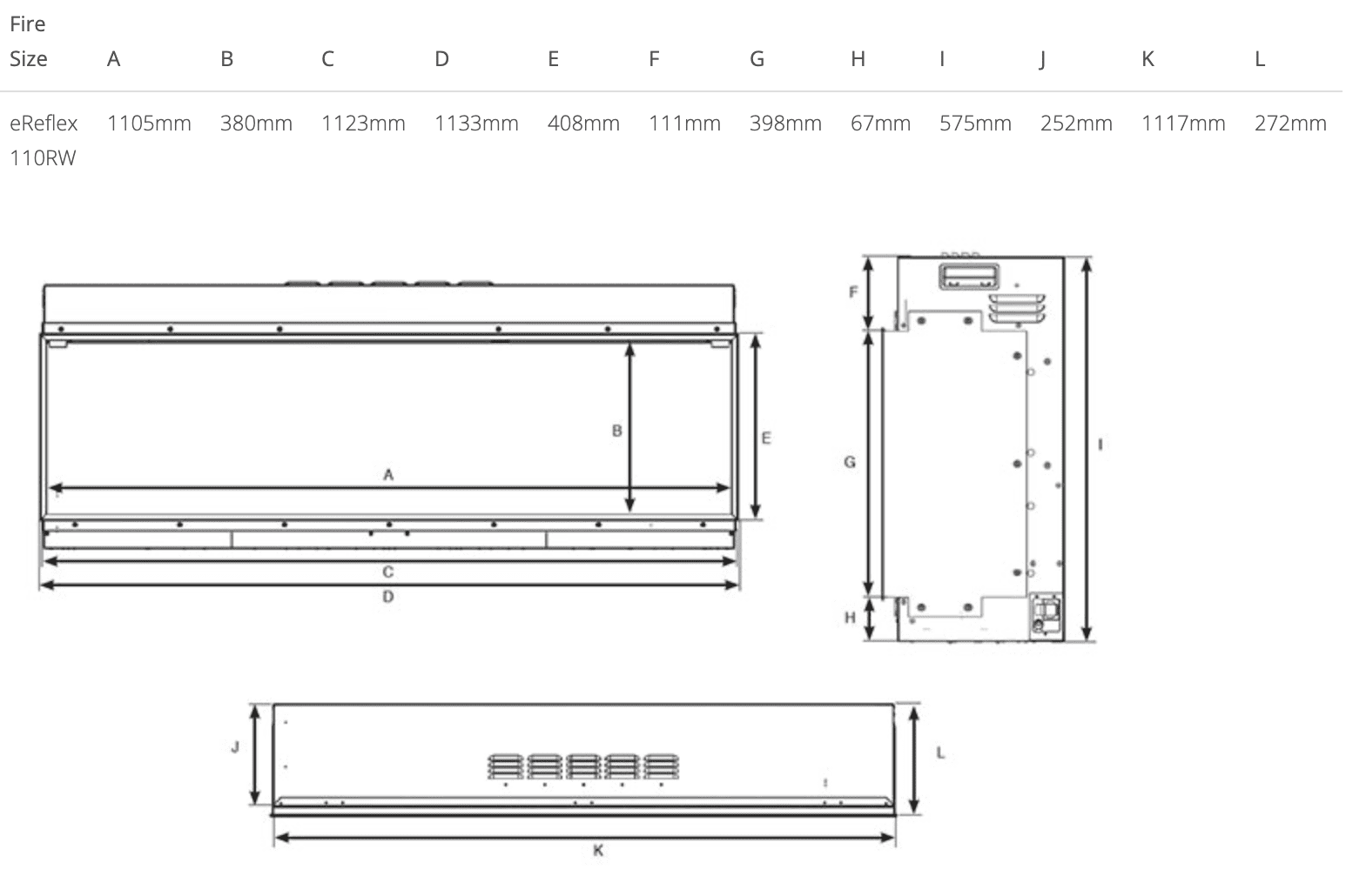 Gazco eReflex 110RW Inset Electric Fire - Image 2