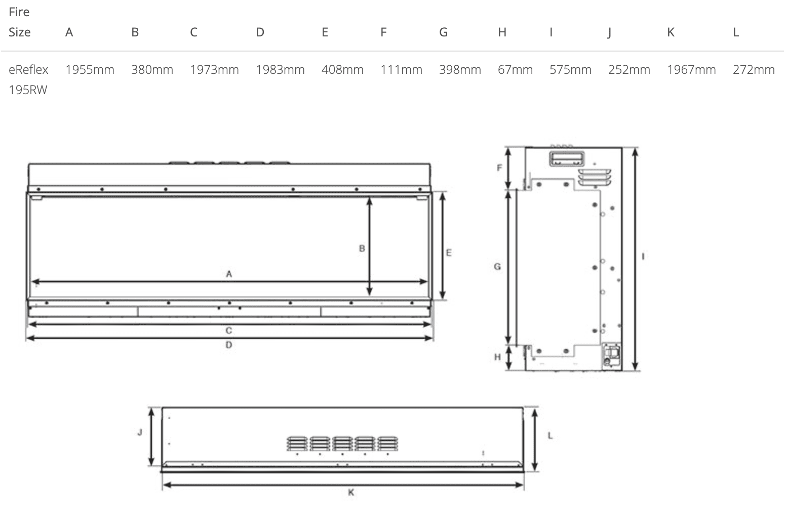 Gazco eReflex 195RW Inset Electric Fire - Image 2