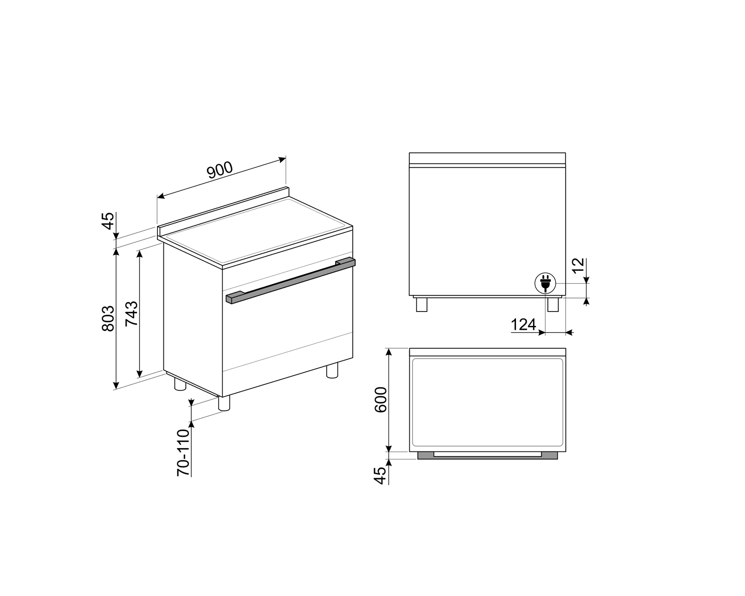 Smeg CPF9I Portofino Electric Range Cooker - Image 2