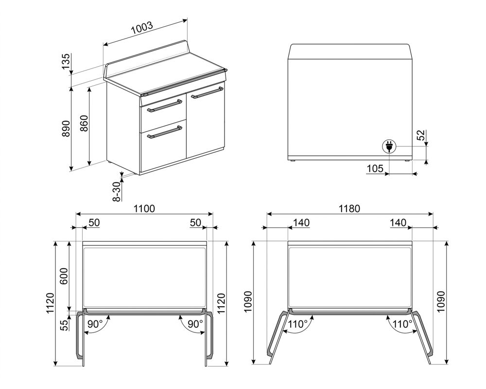 Smeg TR103I Victoria Electric Range Cooker - Image 2