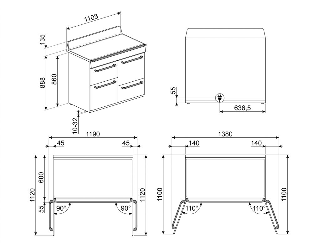 Smeg TR4110I Victoria Electric Range Cooker - Image 2