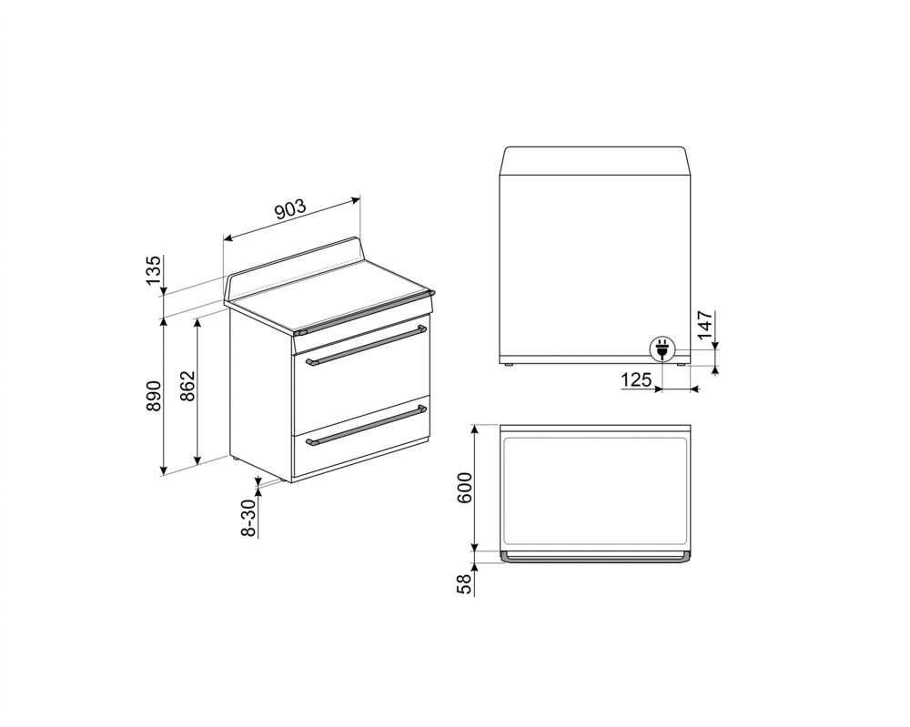 Smeg TR90I Victoria Electric Range Cooker - Image 2