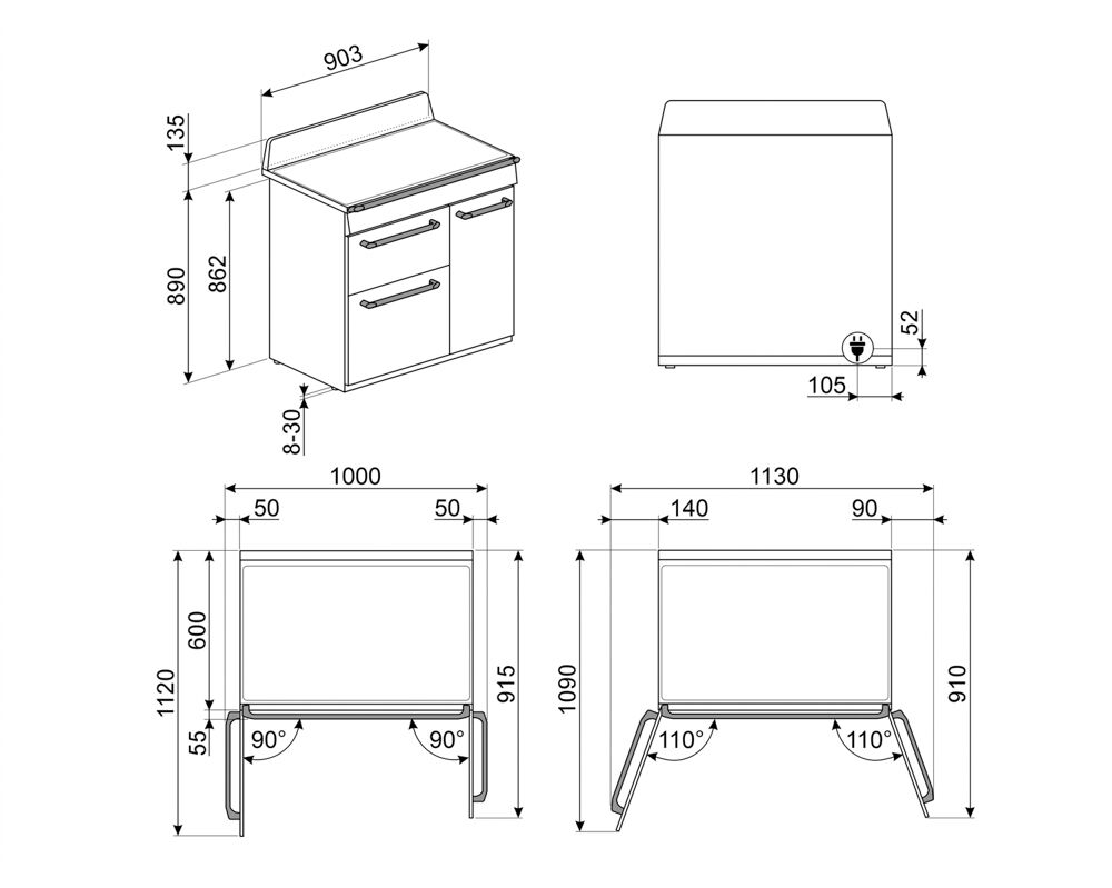 Smeg TR93I Victoria Electric Range Cooker - Image 2