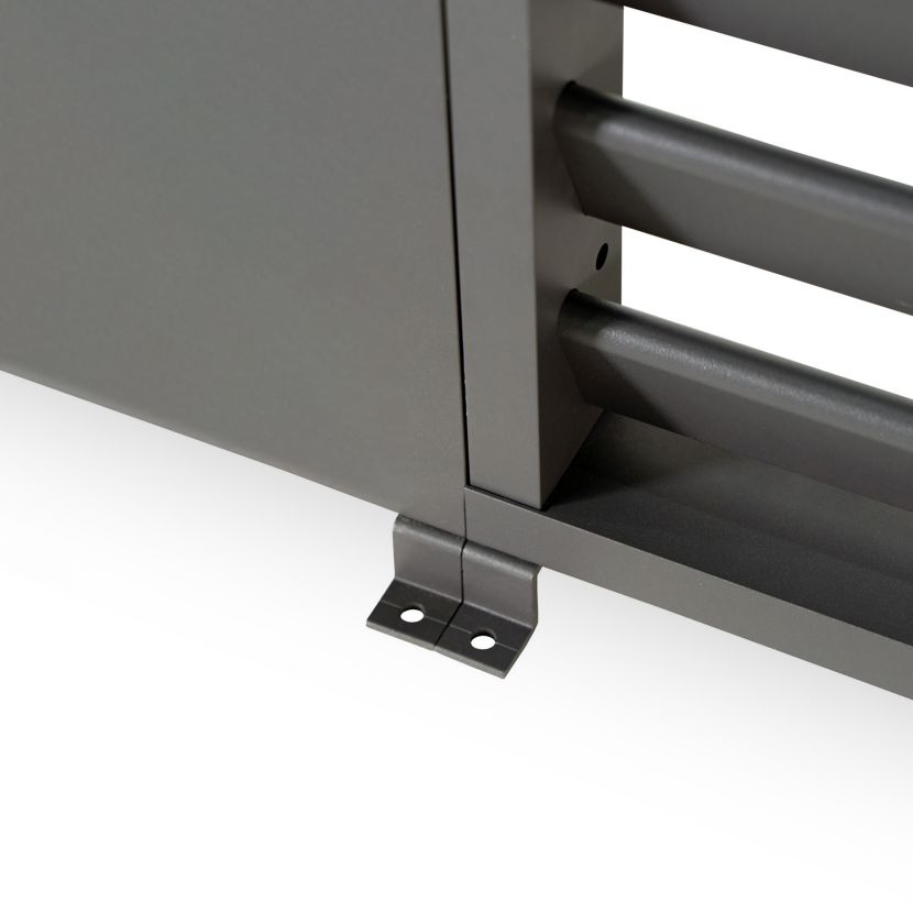 Nova <br> Titan Aluminium Pergola 31cm Solid Side Wall Panel - Grey - Image 4