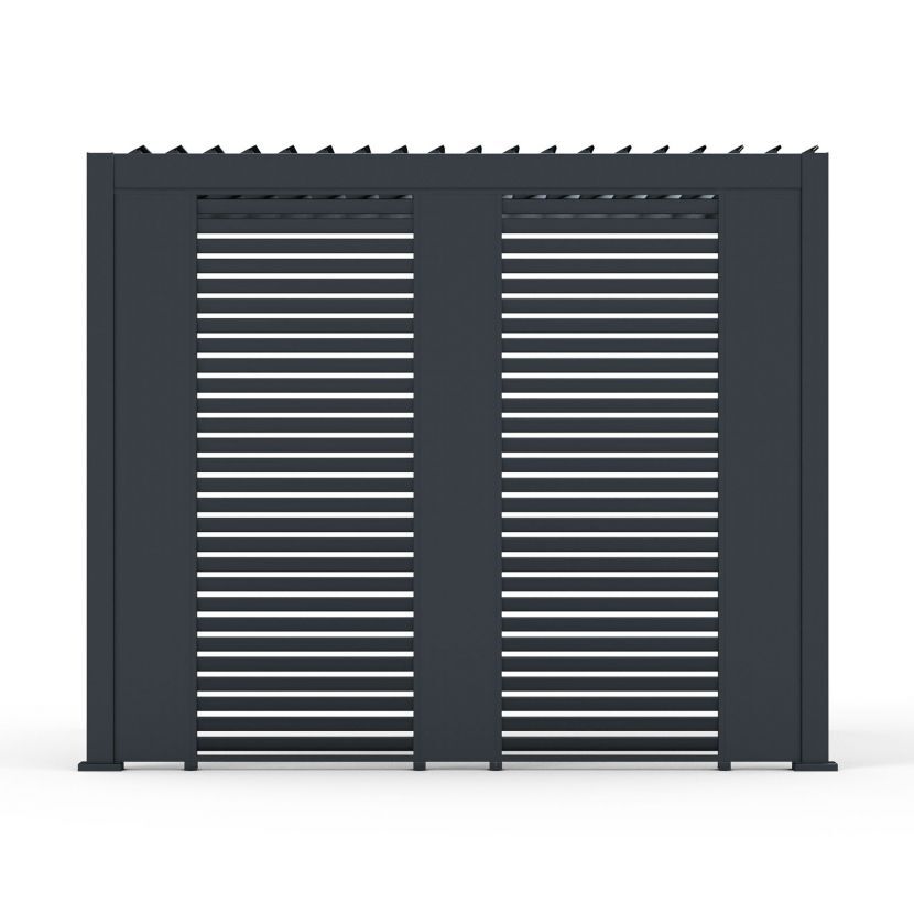 Nova <br> Titan Aluminium Pergola 31cm Solid Side Wall Panel - Grey