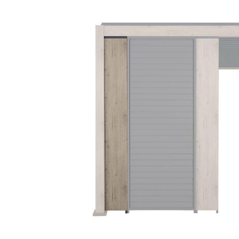 Nova <br> Titan Aluminium Pergola 31cm Solid Side Wall Panel - Wood Effect - Image 7
