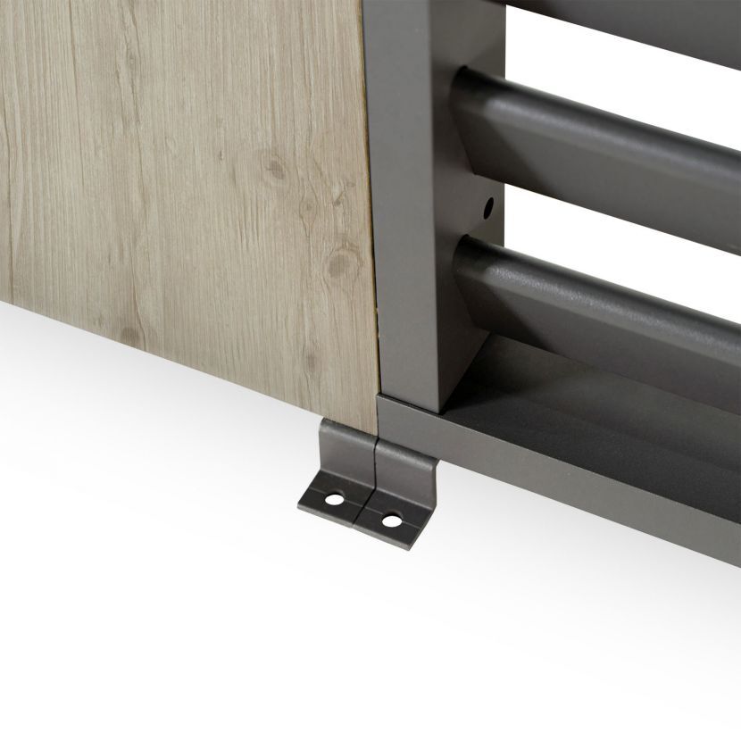 Nova <br> Titan Aluminium Pergola 31cm Solid Side Wall Panel - Wood Effect - Image 8