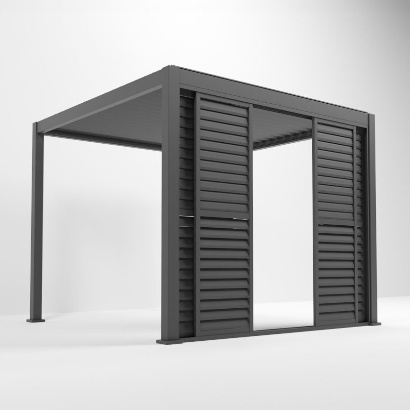 Nova <br> Titan Sliding Doors for 3m Titan Pergola - Grey - Image 2