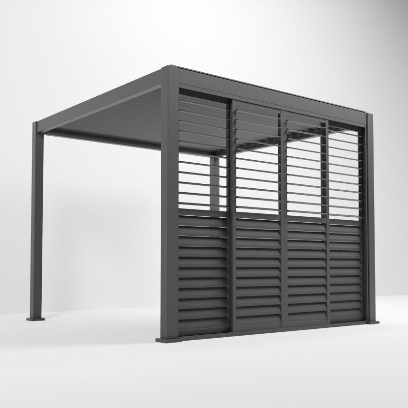 Nova <br> Titan Sliding Doors for 3m Titan Pergola - Grey - Image 3