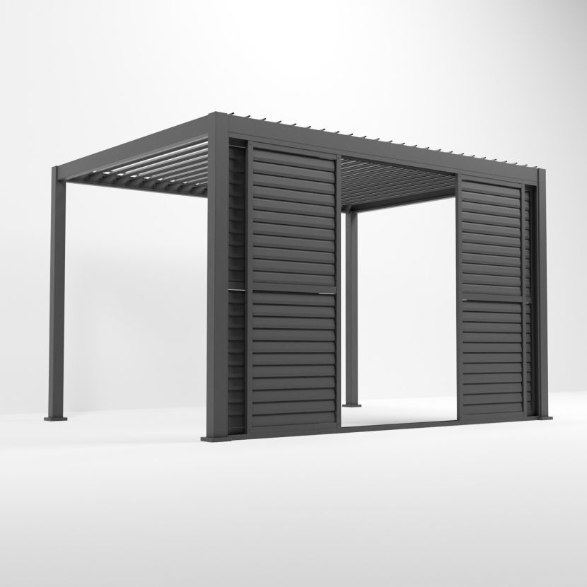 Nova <br> Titan Sliding Doors for 4m Titan Pergola - Grey - Image 2