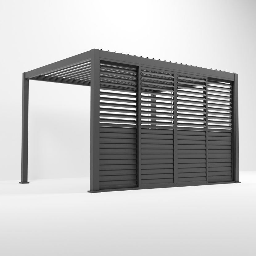 Nova <br> Titan Sliding Doors for 4m Titan Pergola - Grey - Image 3