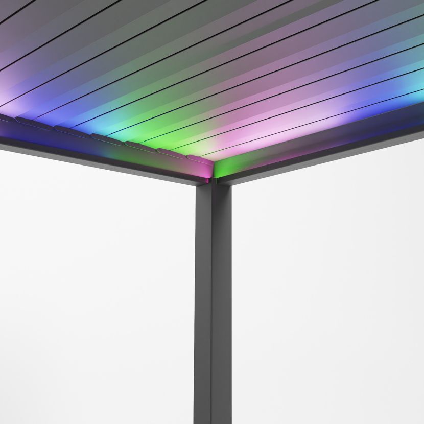 Nova <br> Titan Plus LED 6m x 3m Pergola Grey - Image 2