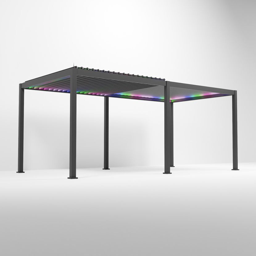 Nova <br> Titan Plus LED 6m x 3m Pergola Grey - Image 3