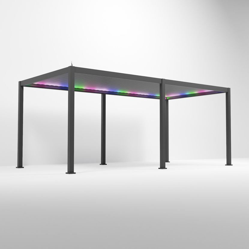 Nova <br> Titan Plus LED 6m x 3m Pergola Grey - Image 4