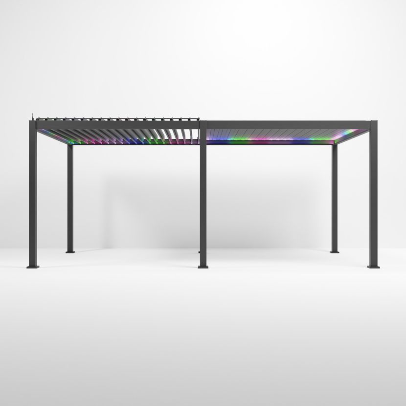 Nova <br> Titan Plus LED 6m x 3m Pergola Grey - Image 7