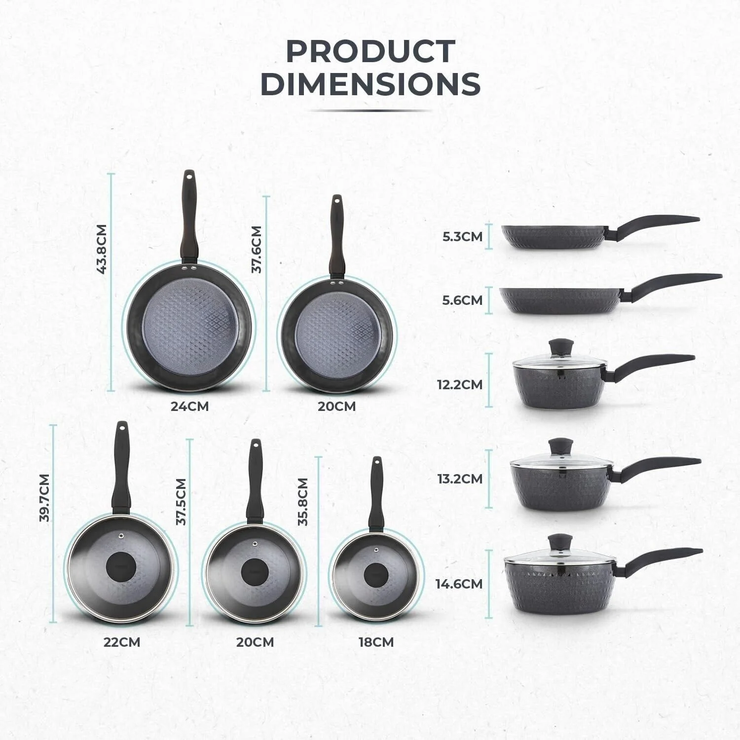 Tower T900130 Diamo 5 Piece Cookware Set - Image 4