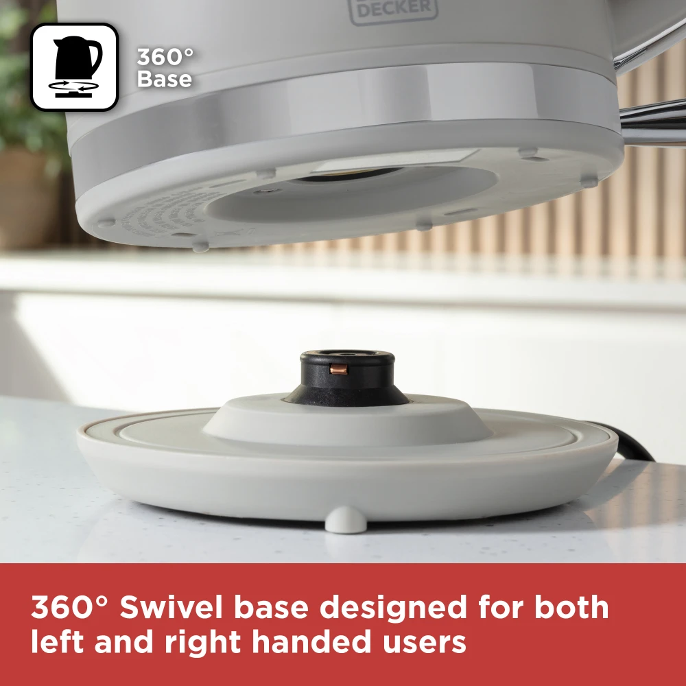 Black & Decker BXKE10072GB 3000W 1.7L Kettle - Grey - Image 5