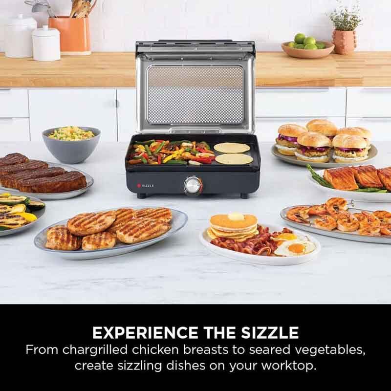 Ninja GR101UK Ninja Sizzle Grill & Flat Plate - Black - Image 2