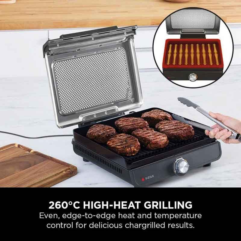 Ninja GR101UK Ninja Sizzle Grill & Flat Plate - Black - Image 3
