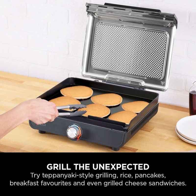 Ninja GR101UK Ninja Sizzle Grill & Flat Plate - Black - Image 6