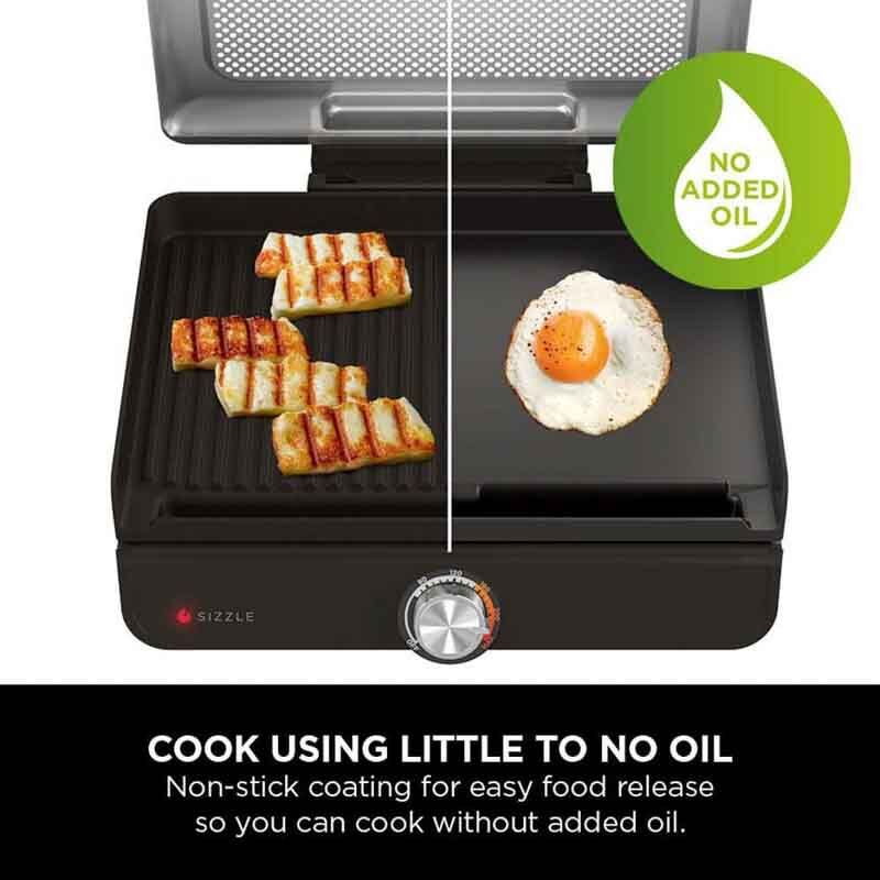 Ninja GR101UK Ninja Sizzle Grill & Flat Plate - Black - Image 8