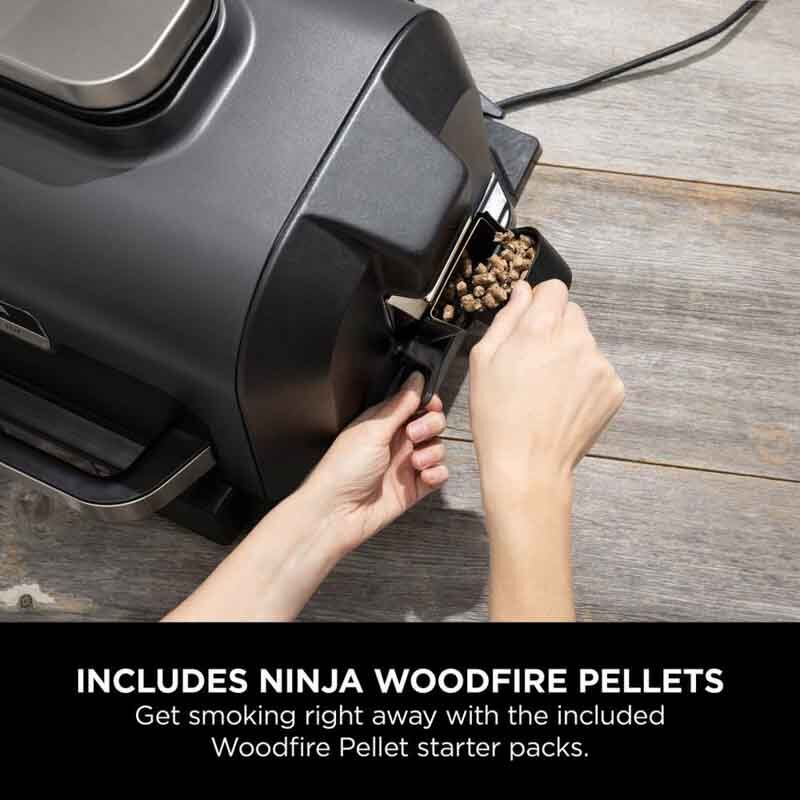Ninja OG850UK Woodfire Pro XL Electric BBQ Grill & Smoker - Black/Grey - Image 11