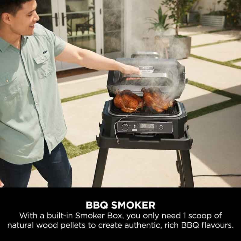 Ninja OG850UK Woodfire Pro XL Electric BBQ Grill & Smoker - Black/Grey - Image 6