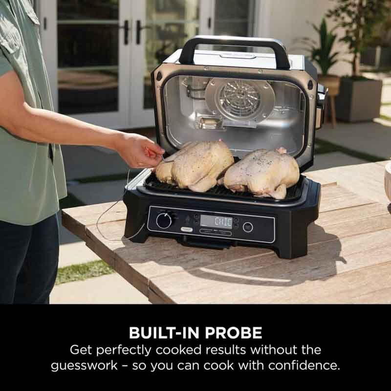 Ninja OG850UK Woodfire Pro XL Electric BBQ Grill & Smoker - Black/Grey - Image 8