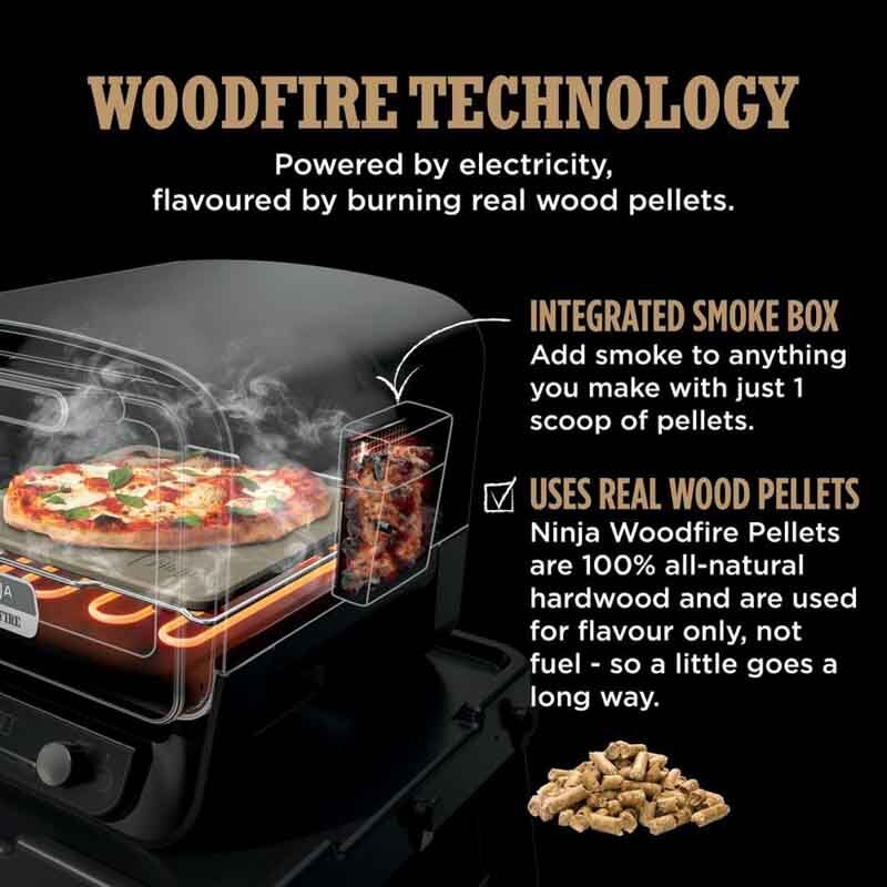 Ninja OO101UK Ninja Woodfire Electric Outdoor Oven - Terracotta/Steel - Image 11