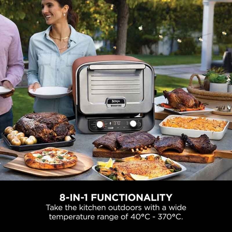 Ninja OO101UK Ninja Woodfire Electric Outdoor Oven - Terracotta/Steel - Image 3