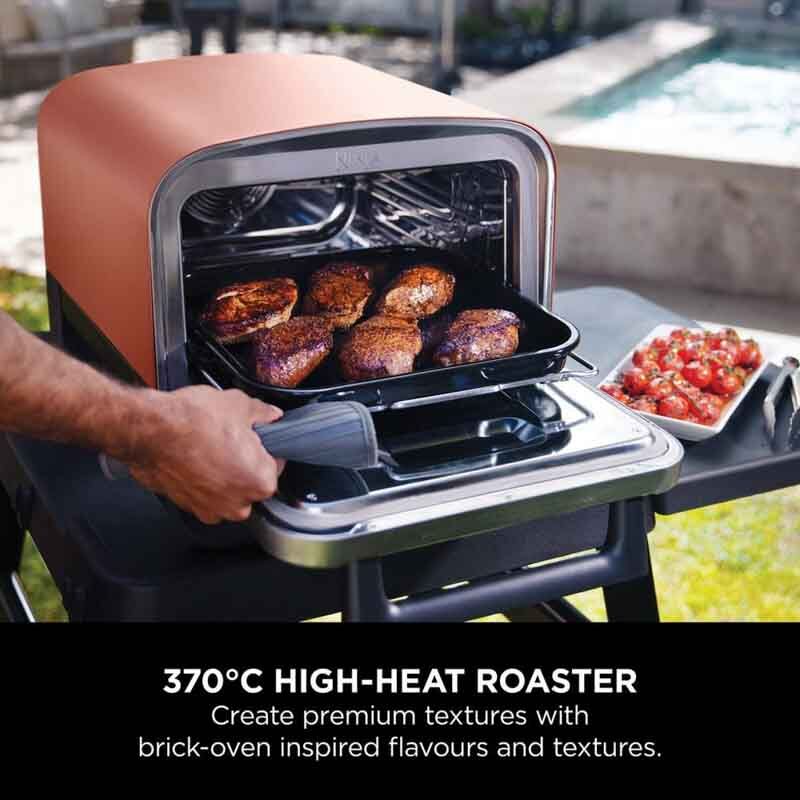 Ninja OO101UK Ninja Woodfire Electric Outdoor Oven - Terracotta/Steel - Image 4