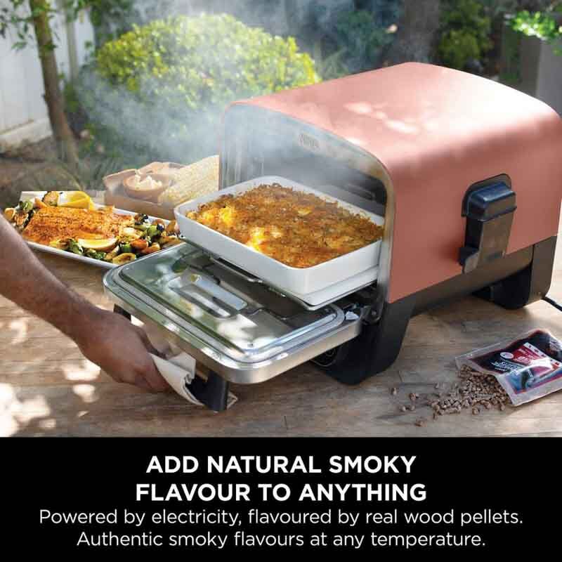 Ninja OO101UK Ninja Woodfire Electric Outdoor Oven - Terracotta/Steel - Image 6