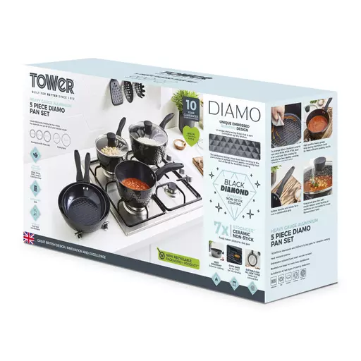 Tower T900130 Diamo 5 Piece Cookware Set - Image 3