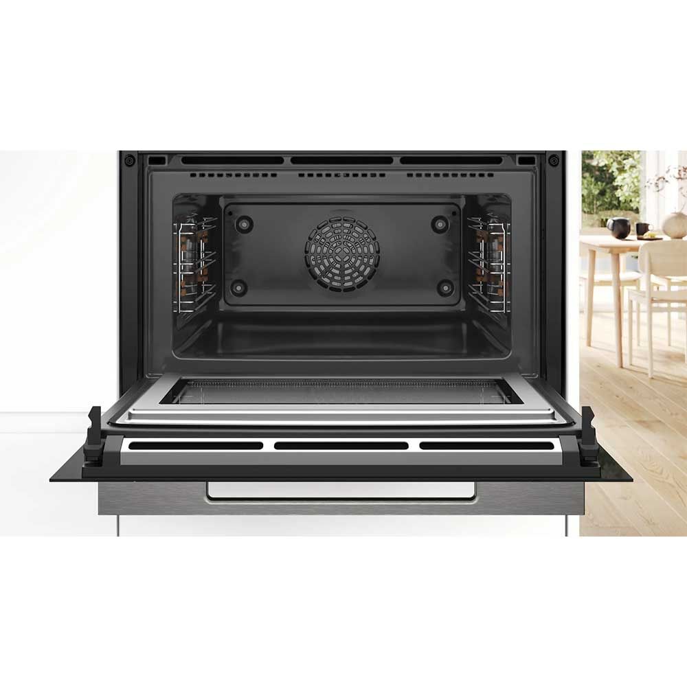 Bosch Series 8 CMG7761B1B Built In Compact Electric Single Oven with Pyrolytic Cleaning - Black - Image 2