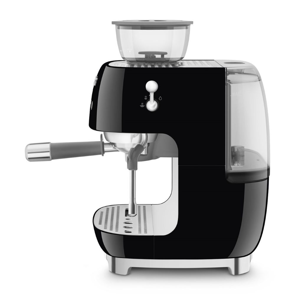 Smeg 50's Style Retro EGF03BLUK Espresso Coffee Machine - Black - Image 2