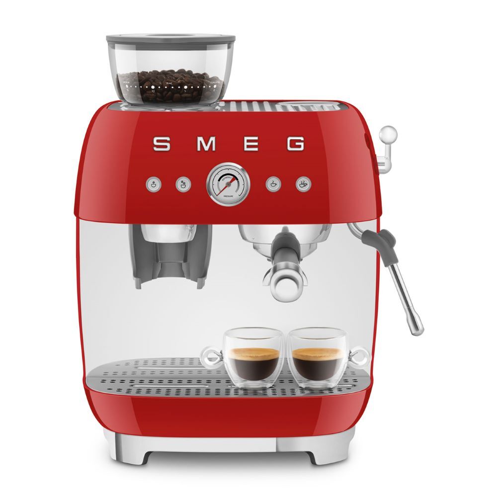 Smeg 50's Style Retro EGF03RDUK Espresso Coffee Machine - Red - Image 4