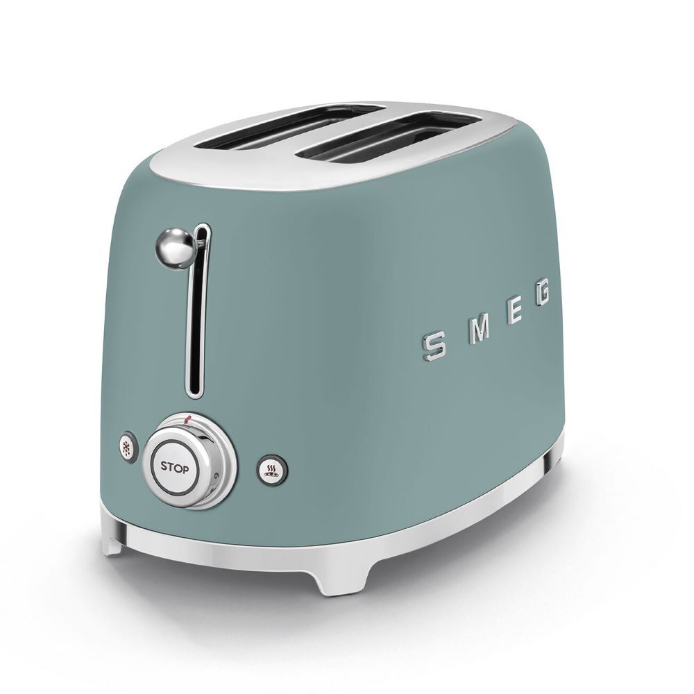 Smeg 50's Style Retro TSF01EGMUK 2 Slice Toaster - Emerald Green - Image 2