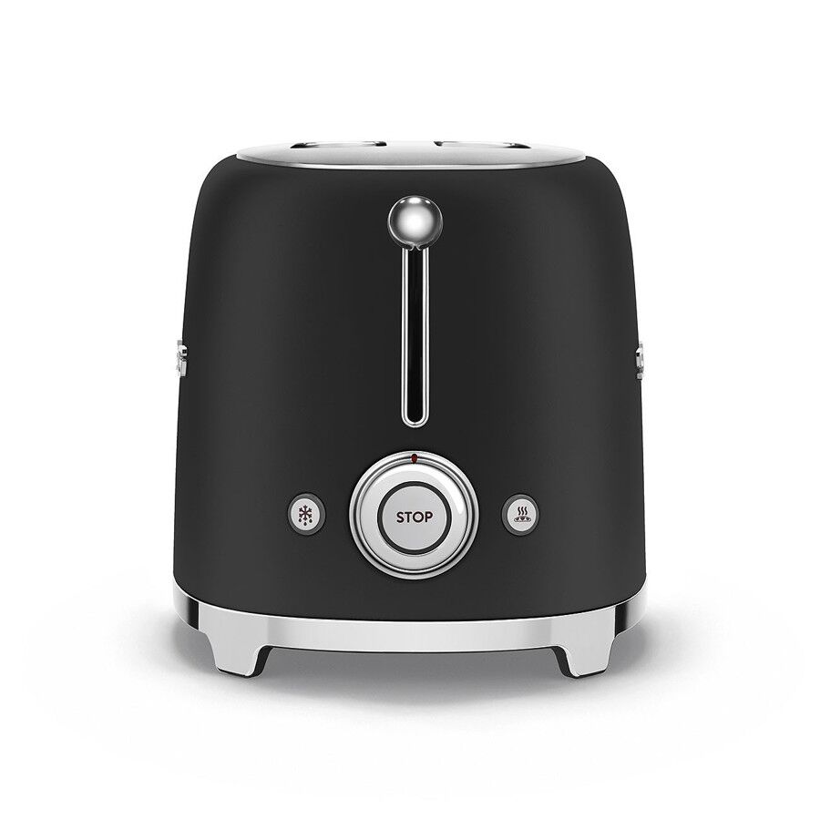 Smeg 50's Style Retro TSF01BLMUK 2 Slice Toaster - Matte Black - Image 2