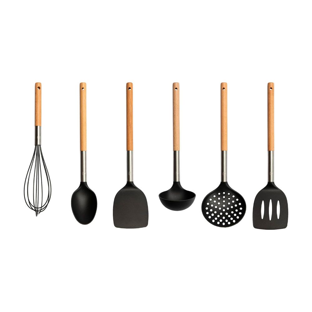 MasterChef 525732 6 Piece Natural Wood Utensil Set