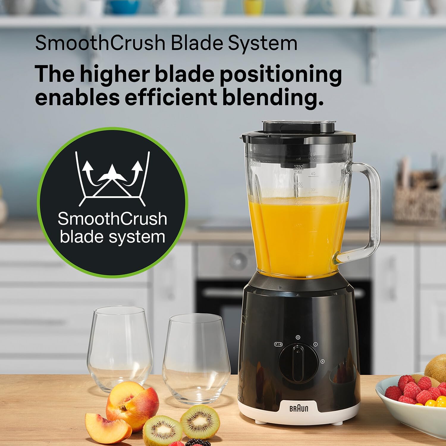 Braun JB1051BK 600W 1.5L PowerBlend 1 Jug Blender Black - Image 3