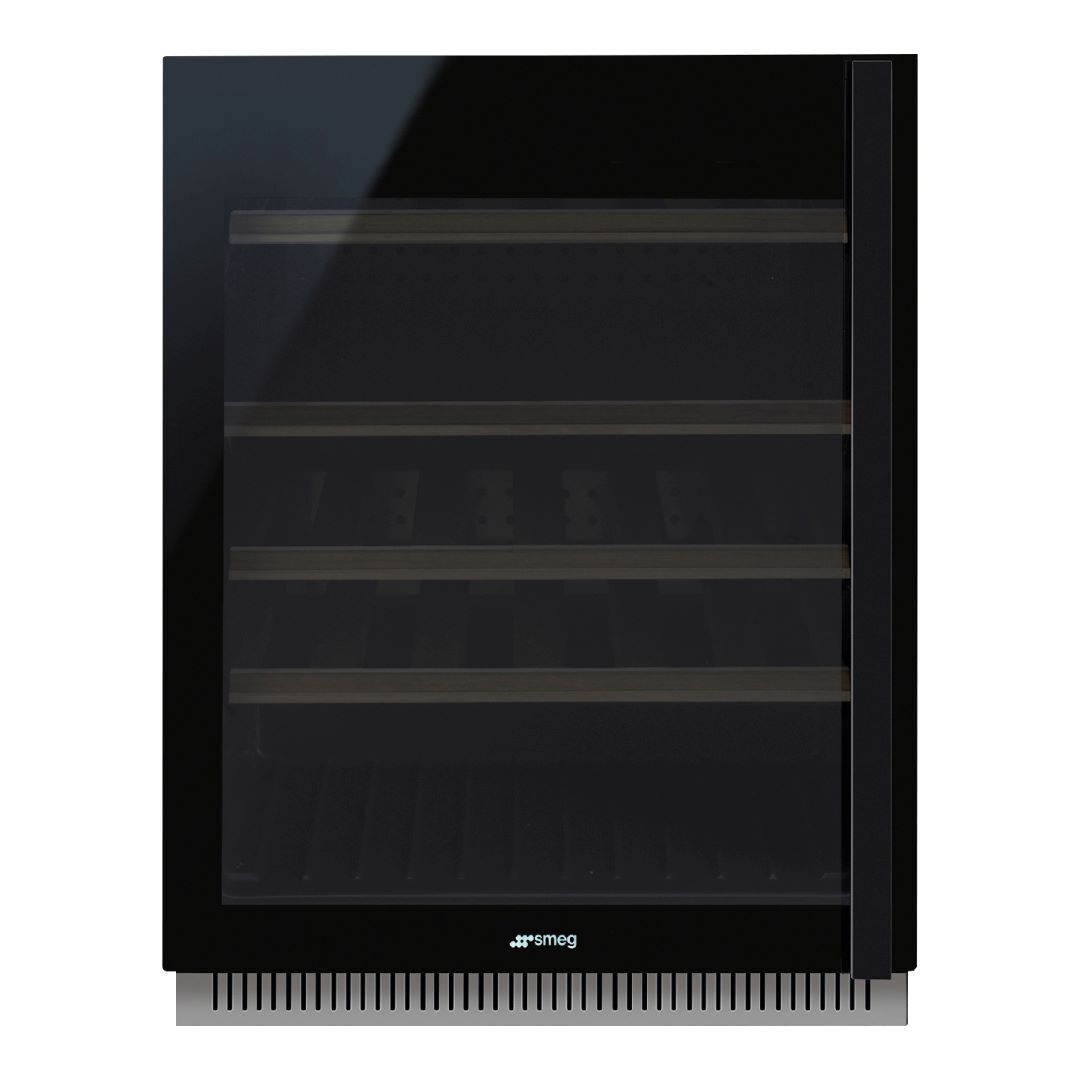 Smeg CVI638LN3 Dolce Stil Novo Under Counter Wine Cooler with Left Hand Hinge Eclipse Glass