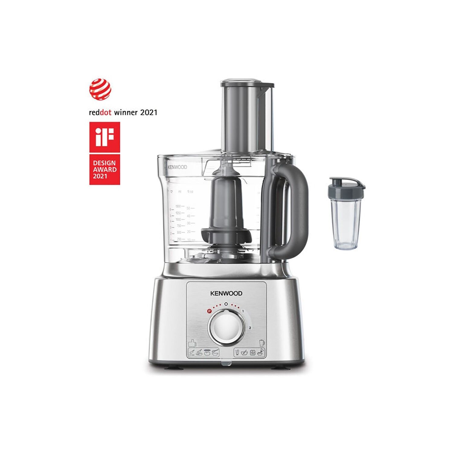 Kenwood FDP65.180SI Multipro Express 2 in 1 Food Processor - Silver - Image 2