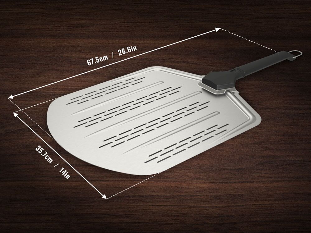 Witt Perforated Pizza Peel 14" - Stainless Steel - Image 5